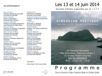 Programme Dimension poétique